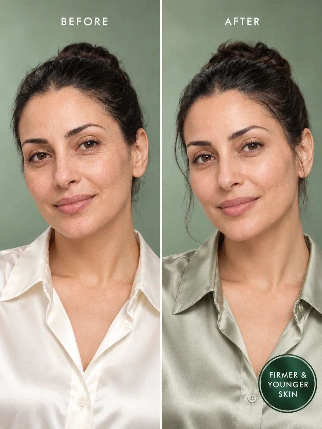 Prickly pear soap before and after for fine lines, mature skin and firmer smoother-looking skin