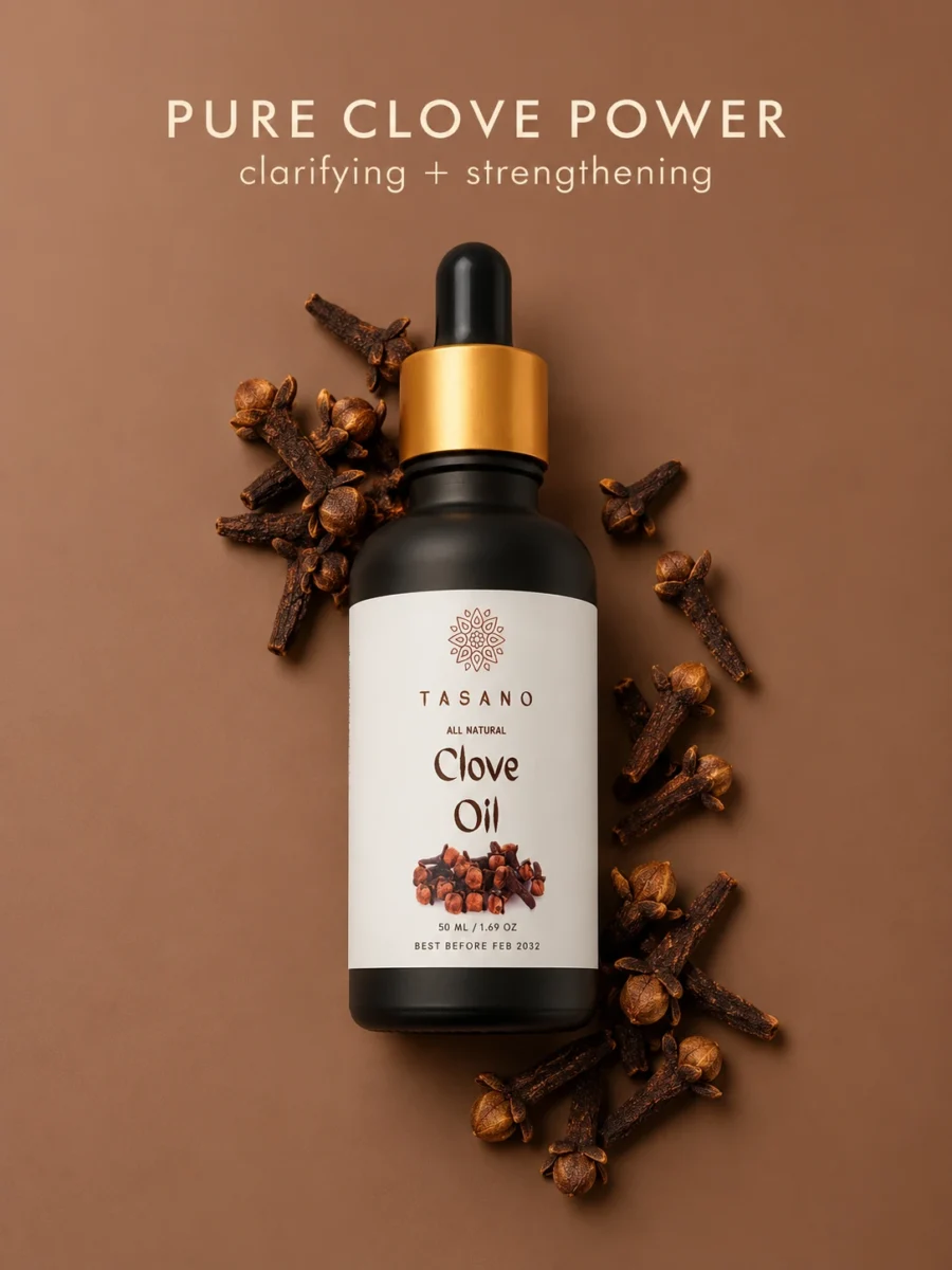100% Pure Clove Oil botanical formula, concentrated clove oil for hair, scalp and cosmetic body care