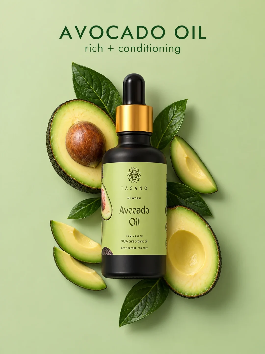 100% Pure Avocado Oil botanical formula, rich conditioning oil for face, body, dry skin and hair 100% Pure Avocado Oil botanical formula, rich conditioning oil for face, body, dry skin and hair