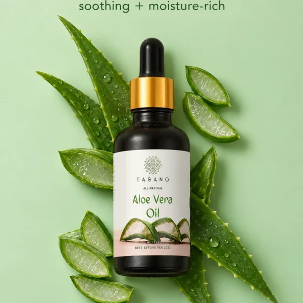 100% Pure Aloe Vera Oil botanical formula, soothing moisture-rich oil for skin, body, hair and scalp
