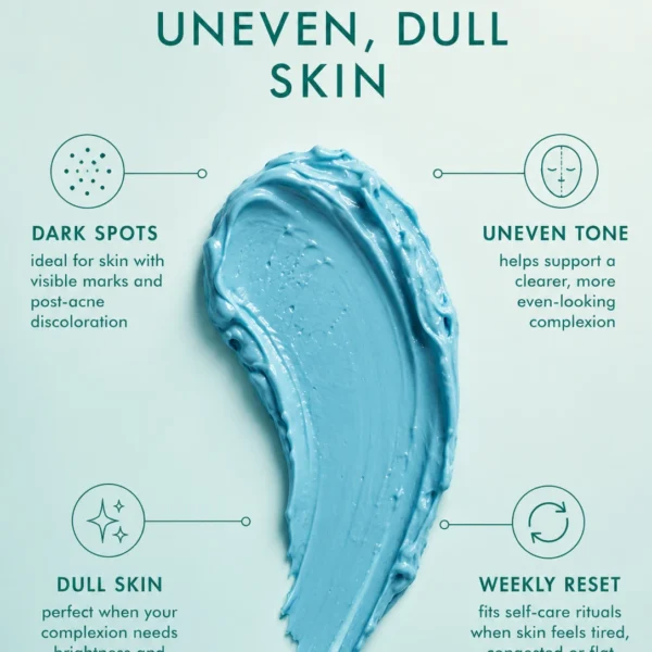 TASANO Nila Clay face Mask for dark spots texture swipe with skincare benefits for dark spots and uneven tone
