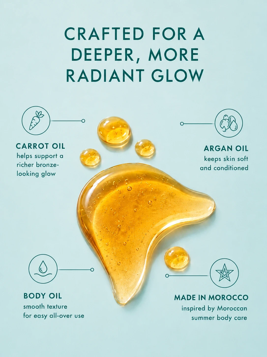 carrot and argan tanning oil made in Morocco