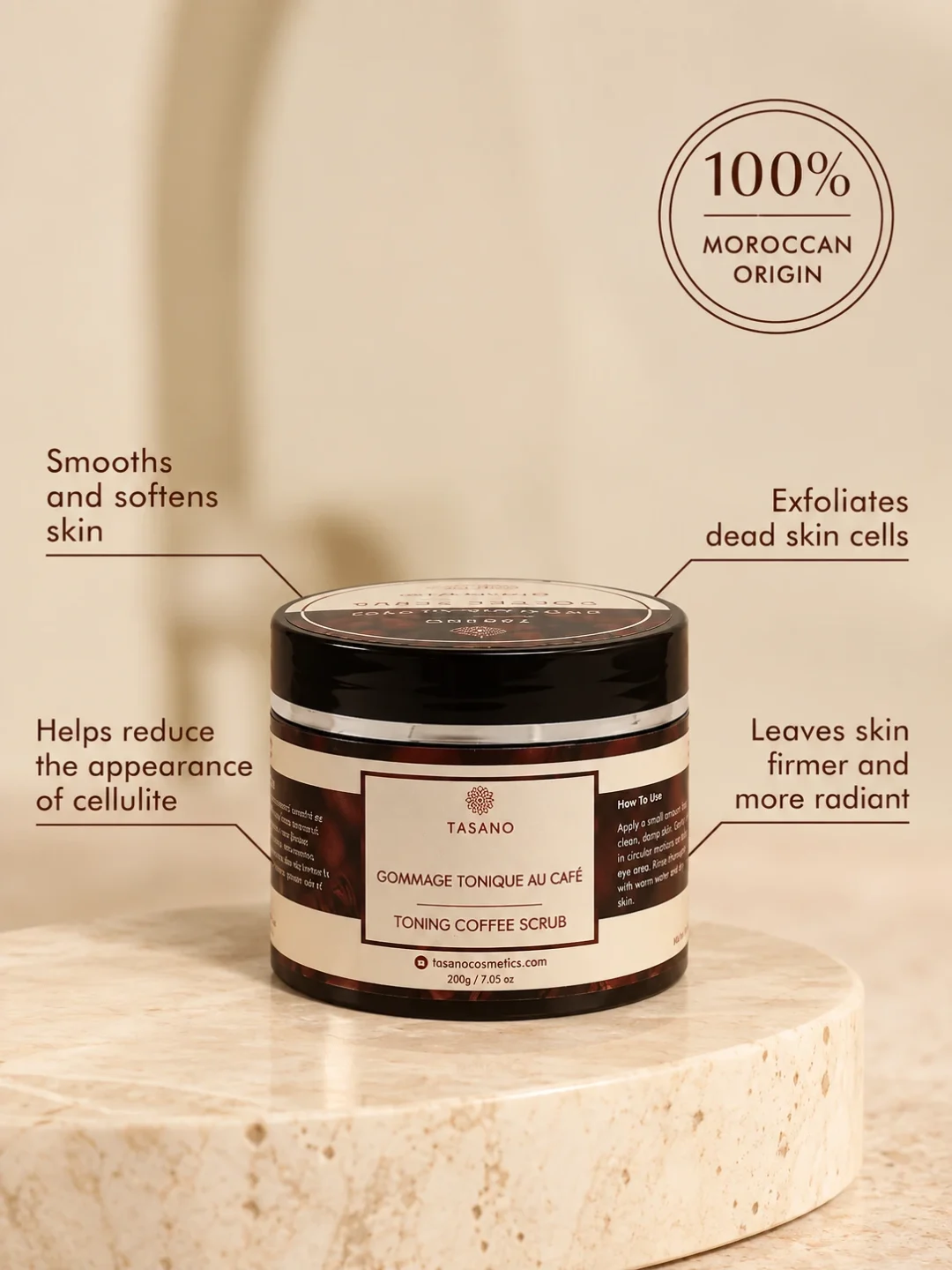 Coffee scrub benefits for cellulite appearance, firm-looking skin, exfoliation and smoother texture Coffee scrub benefits for cellulite appearance, firm-looking skin, exfoliation and smoother texture