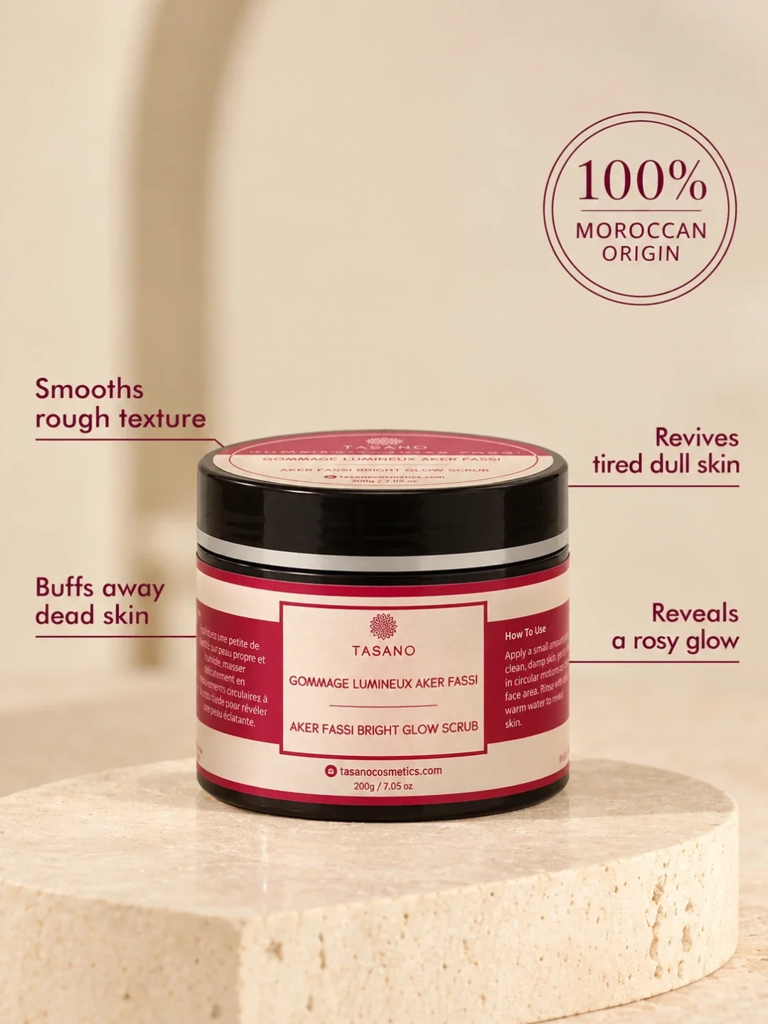 Aker Fassi scrub benefits for dull skin, smoother texture, exfoliation and natural rosy glow Aker Fassi scrub benefits for dull skin, smoother texture, exfoliation and natural rosy glow