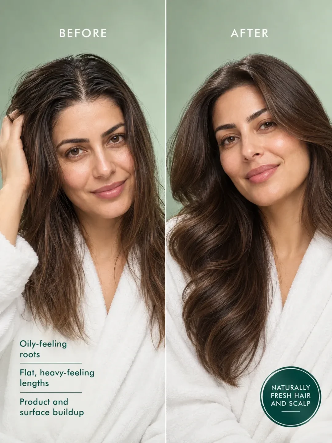 Sidr powder before and after for oily heavy hair with cleaner scalp and fresh soft fuller-looking hair Sidr powder before and after for oily heavy hair with cleaner scalp and fresh soft fuller-looking hair