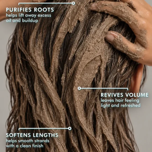 Rhassoul Clay hair mask for oily roots, scalp buildup and fresher lighter-feeling hair Rhassoul Clay hair mask for oily roots, scalp buildup and fresher lighter-feeling hair