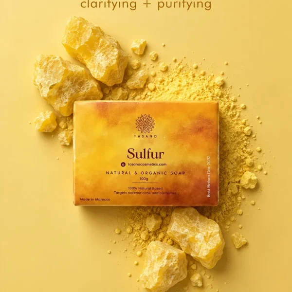 Moroccan sulfur soap for oily skin, blemishes and purifying face and body cleansing Moroccan sulfur soap for oily skin, blemishes and purifying face and body cleansing