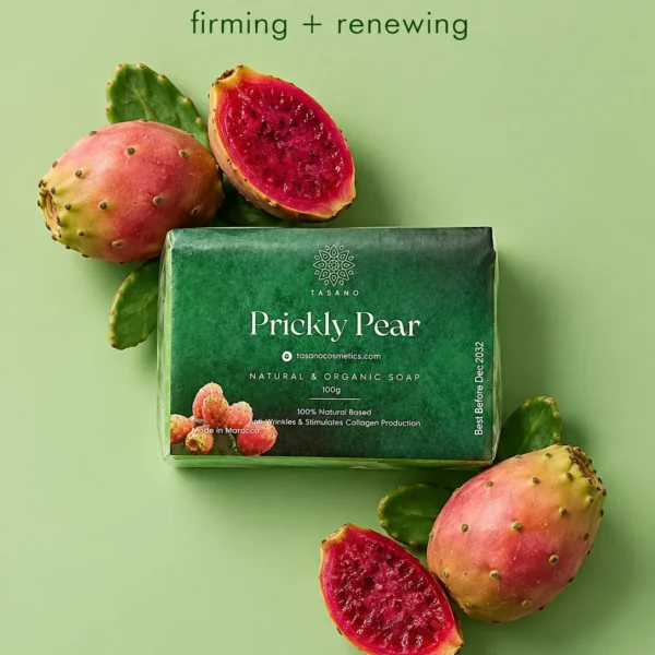 Moroccan prickly pear soap with prickly pear for nourishing, firming and anti-aging skincare