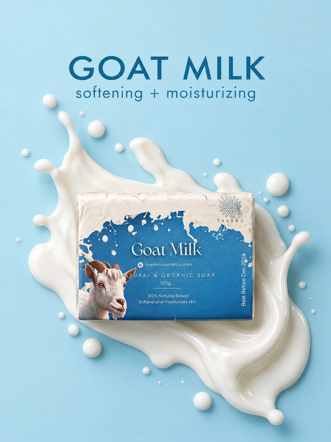 Moroccan goat milk soap for dry skin, moisture and soft smooth skin