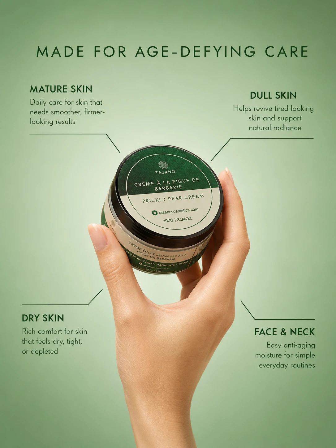 Best prickly pear cream for mature skin, dry skin, fine lines, wrinkles, and firmness