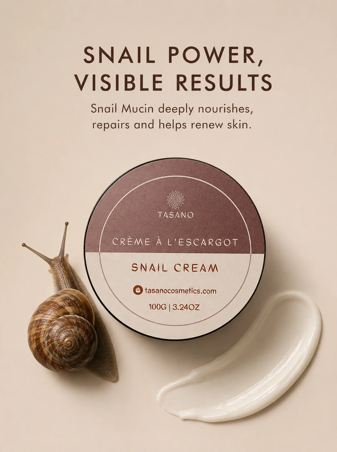 Snail collagen boost cream for skin firmness, smooth texture, hydration, and youthful-looking skin