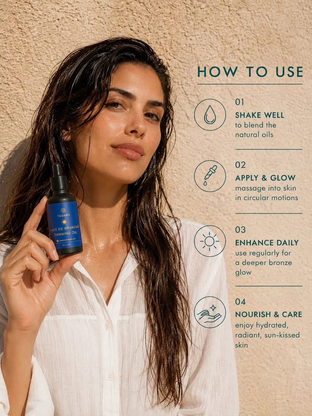 how to use tanning oil for an even bronze glow