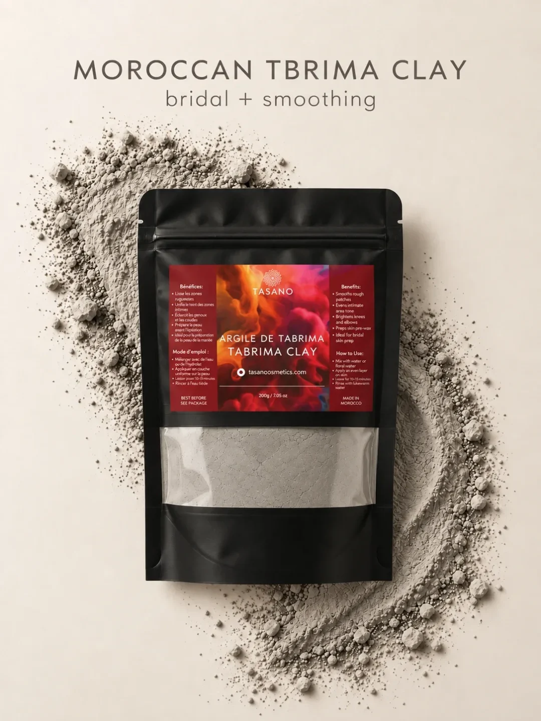 Traditional Moroccan Tbrima powder made in Morocco for hammam body mask and skin smoothing Traditional Moroccan Tbrima powder made in Morocco for hammam body mask and skin smoothing