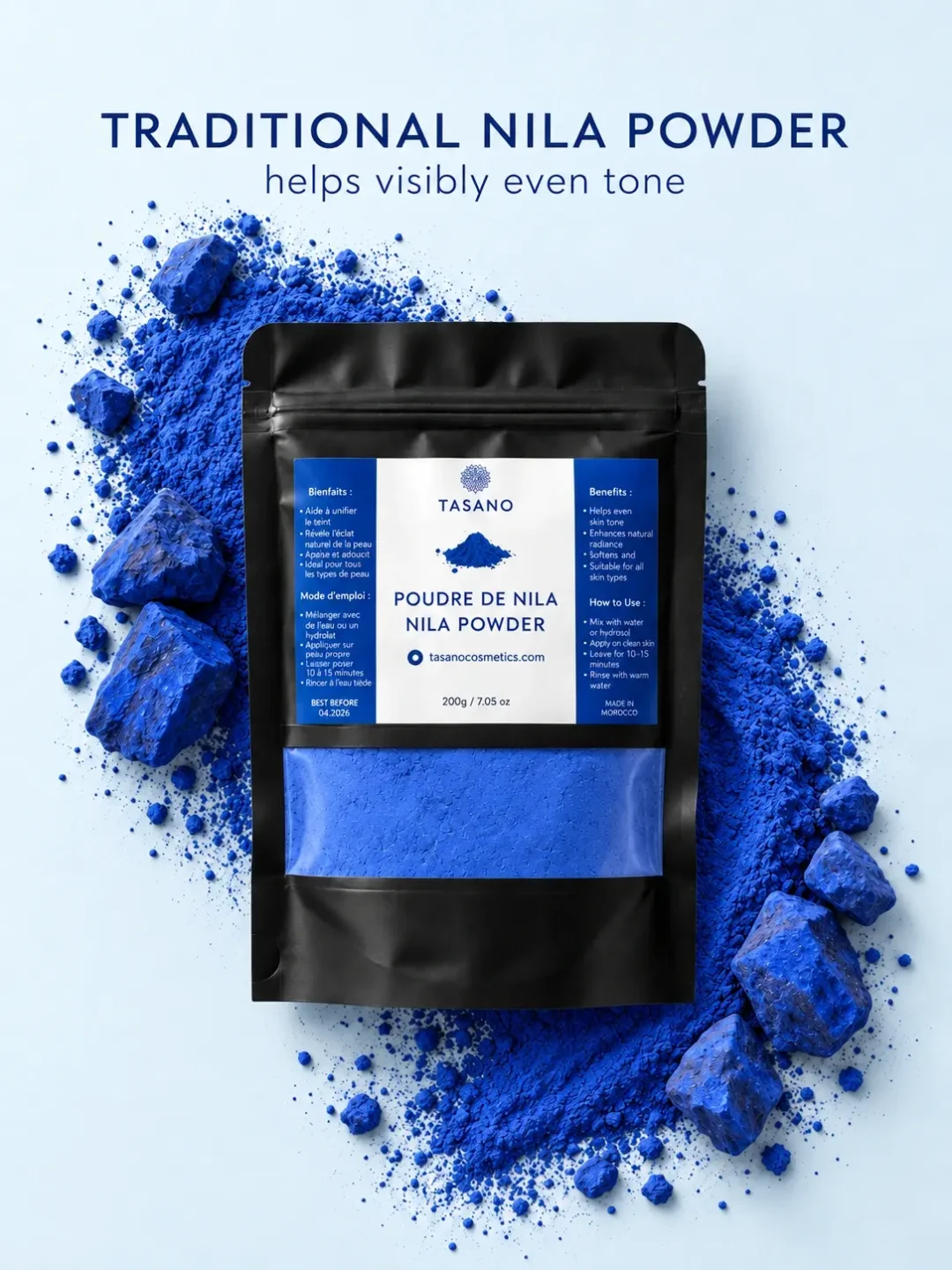 Traditional Moroccan Nila Powder for dark spots, uneven skin tone and radiant-looking complexion Traditional Moroccan Nila Powder for dark spots, uneven skin tone and radiant-looking complexion