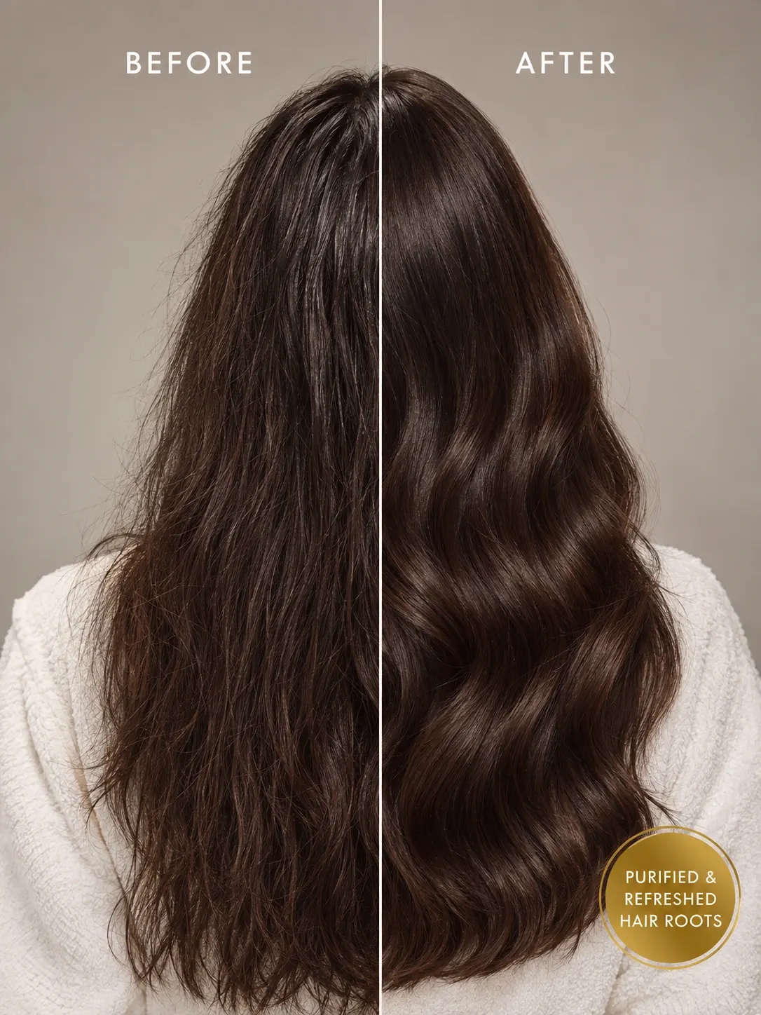 Rhassoul hair mask before and after for oily frizzy heavy hair and fresher less overloaded roots