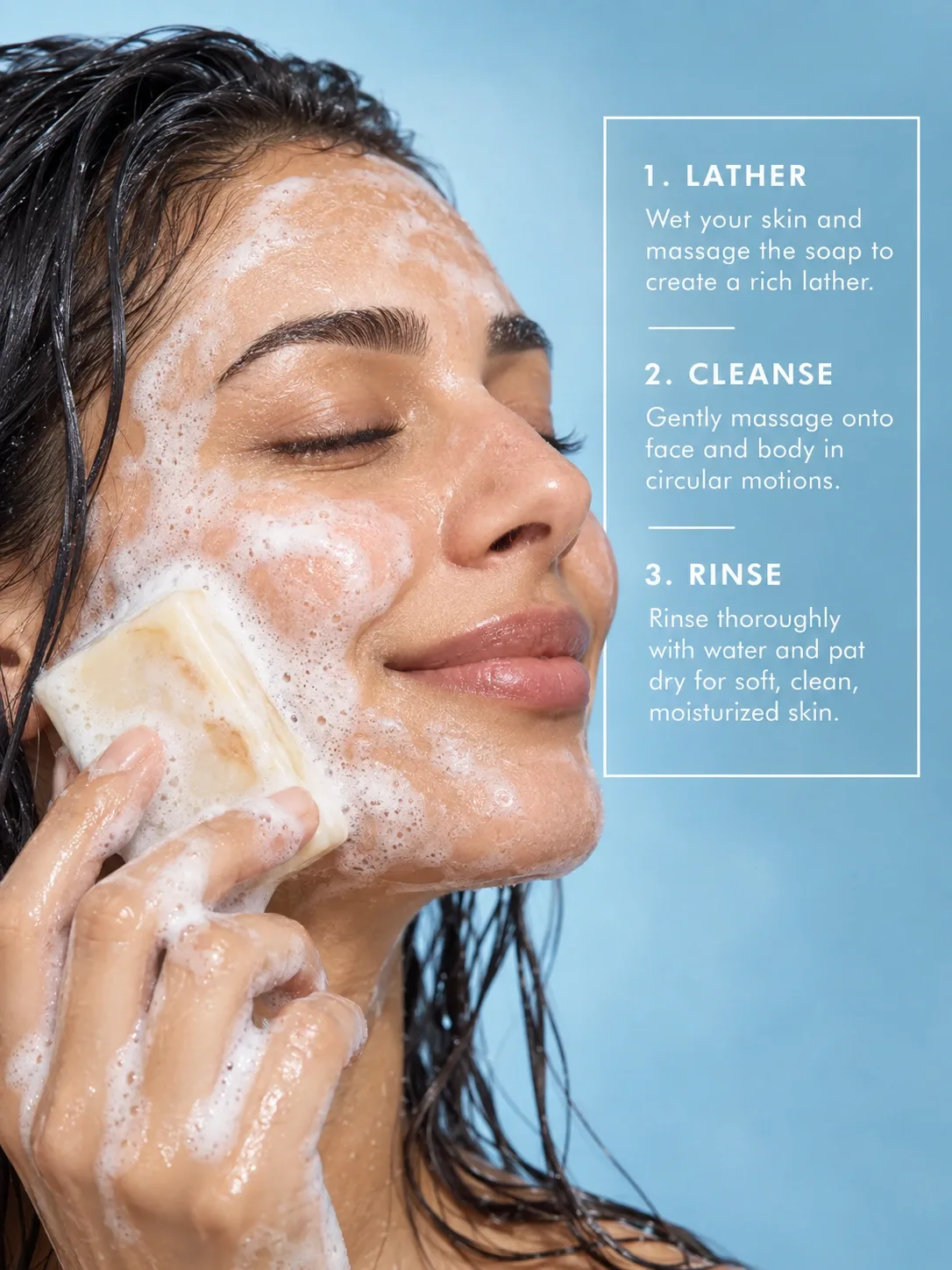 How to use goat milk soap for face cleansing, dry skin and daily moisturizing skincare