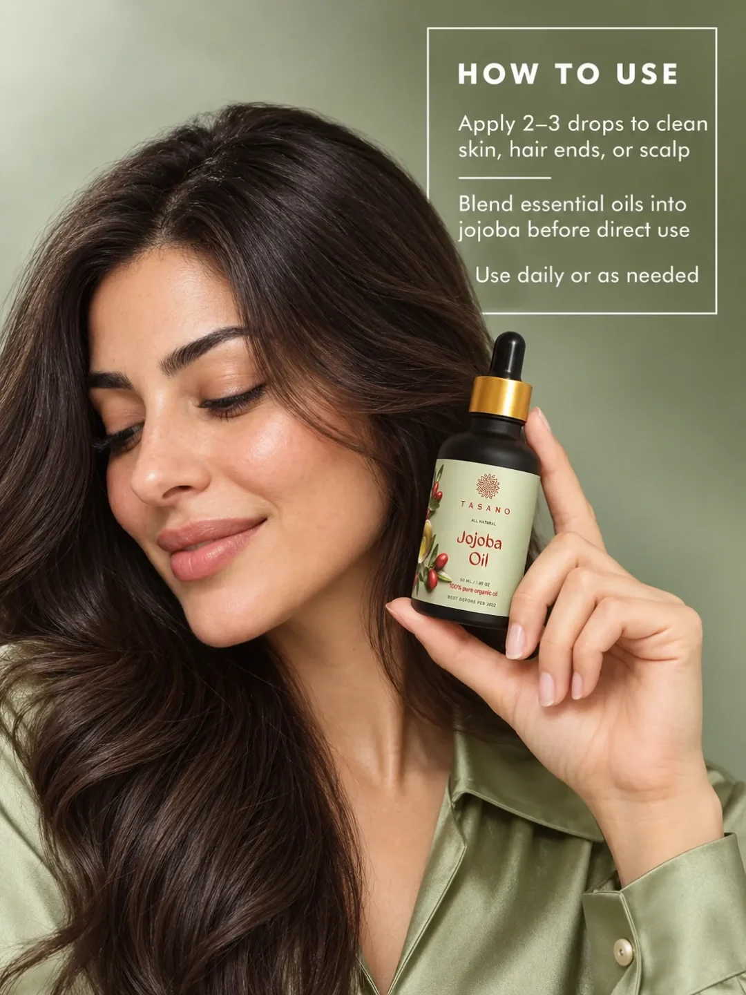 How to use Jojoba Oil for face, hair and scalp | TASANO 100% Pure Jojoba Oil