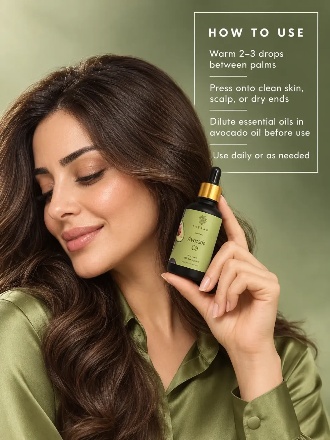 How to use Avocado Oil for face, body and hair, apply a few drops directly or blend into your beauty routine How to use Avocado Oil for face, body and hair, apply a few drops directly or blend into your beauty routine
