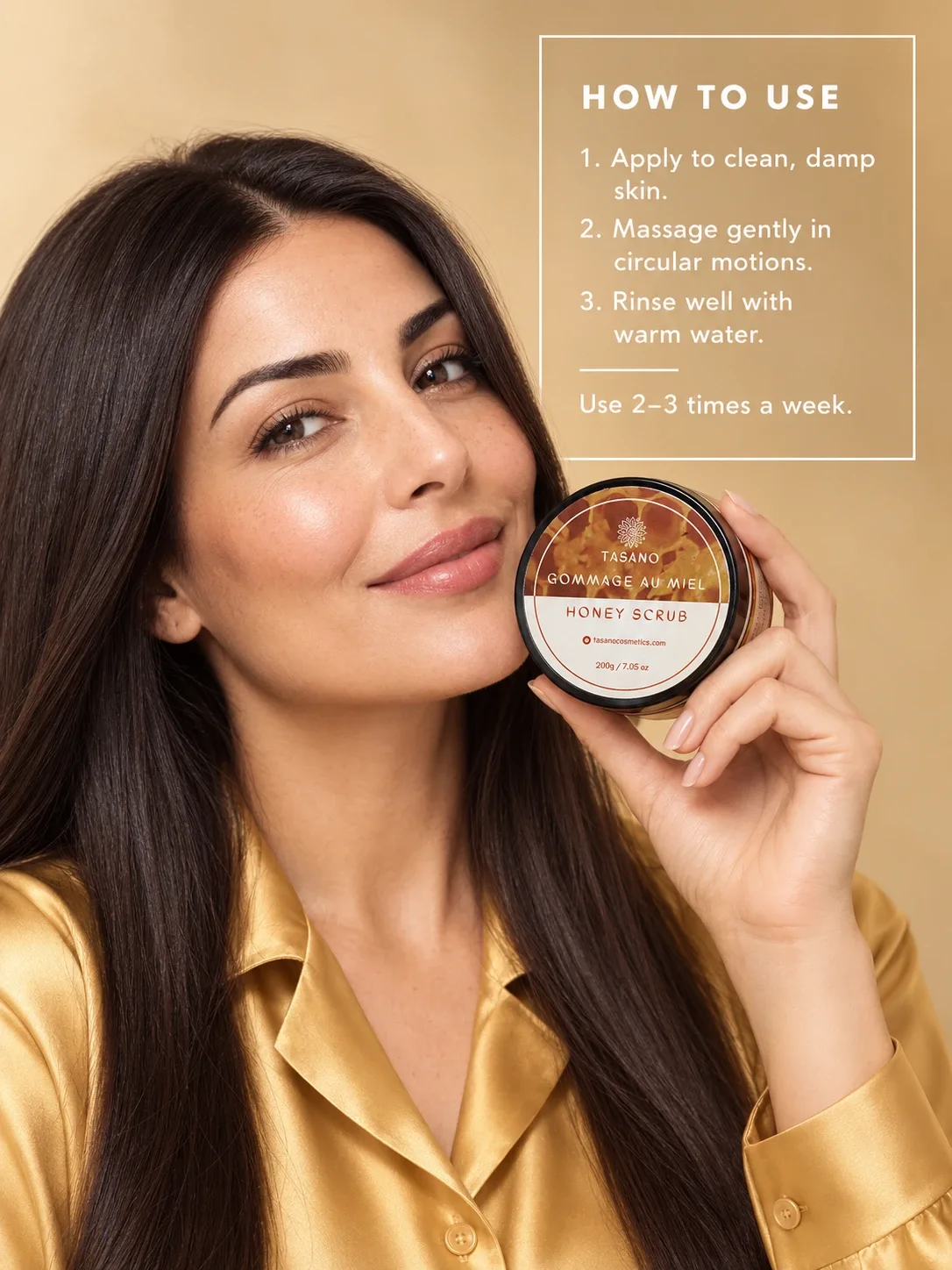 How to use honey body scrub for dry skin, nourishing Moroccan exfoliator for soft smooth skin