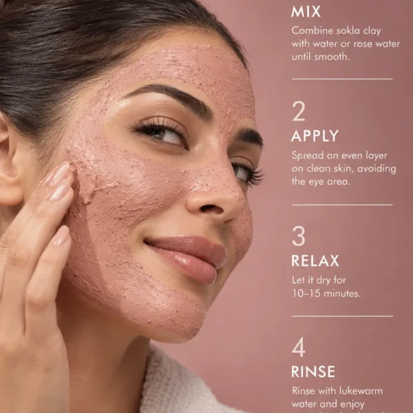 How to apply Moroccan Sokla body mask for gentle exfoliation, rough skin smoothing and hammam skincare How to apply Moroccan Sokla body mask for gentle exfoliation, rough skin smoothing and hammam skincare