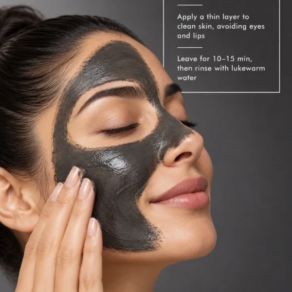 How to apply Black Clay Mask for oily skin, congested-looking pores and excess surface oil How to apply Black Clay Mask for oily skin, congested-looking pores and excess surface oil