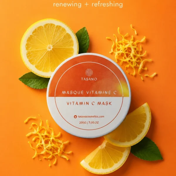 TASANO Vitamin C Mask with lemon slice and peel for renewing refreshing skincare TASANO Vitamin C Mask with lemon slice and peel for renewing refreshing skincare