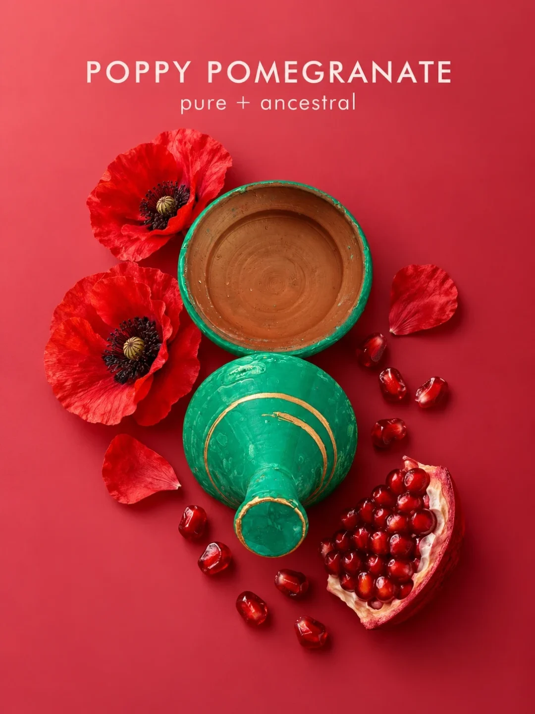 Moroccan Aker Fassi tajine lipstick with pomegranate and poppy petals for natural red lip stain Moroccan Aker Fassi tajine lipstick with pomegranate and poppy petals for natural red lip stain